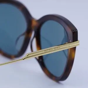 ?️ New Bottega Veneta BV1296SA 003 Sunglasses - Havana/Gold Frame, Green Lenses Bottega Veneta® BV1296SA Butterfly sunglasses - EuroOptica main image 4